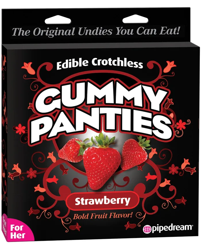 Pipedream products Female Sex Toys Edible Crotchless Gummy Panty Strawberry