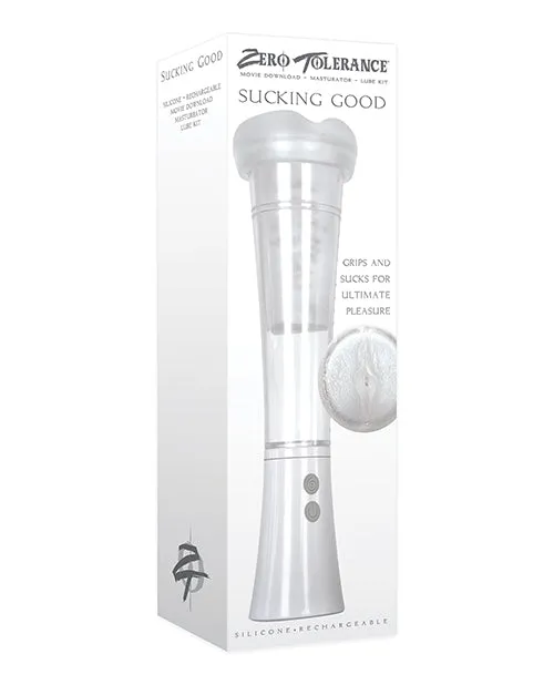 Zero Tolerance Sucking Good Rechargeable Stroker Purple Evolved Male Sex Toys